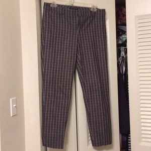 Window pane grey and white pants